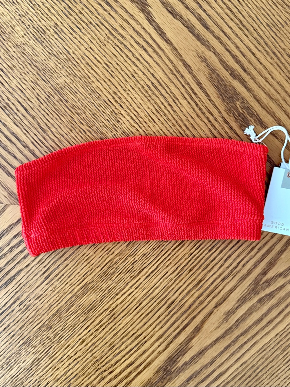 GOOD AMERICAN Always Fits Band Bikini Top - Bright Poppy - Picture 2 of 9